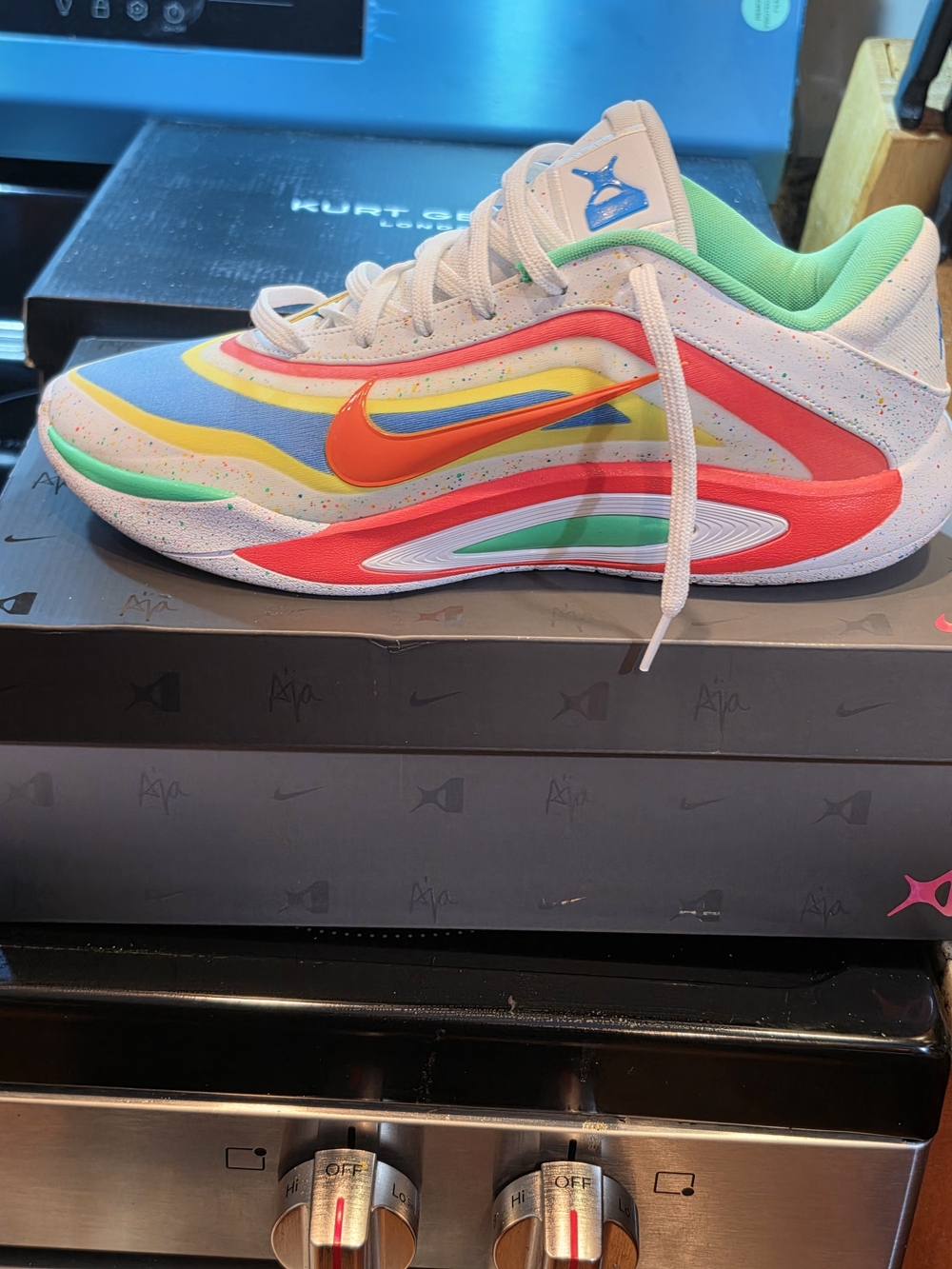 Nike A'One Per White and Safety Orange Box Label Art - Picture 2 of 2